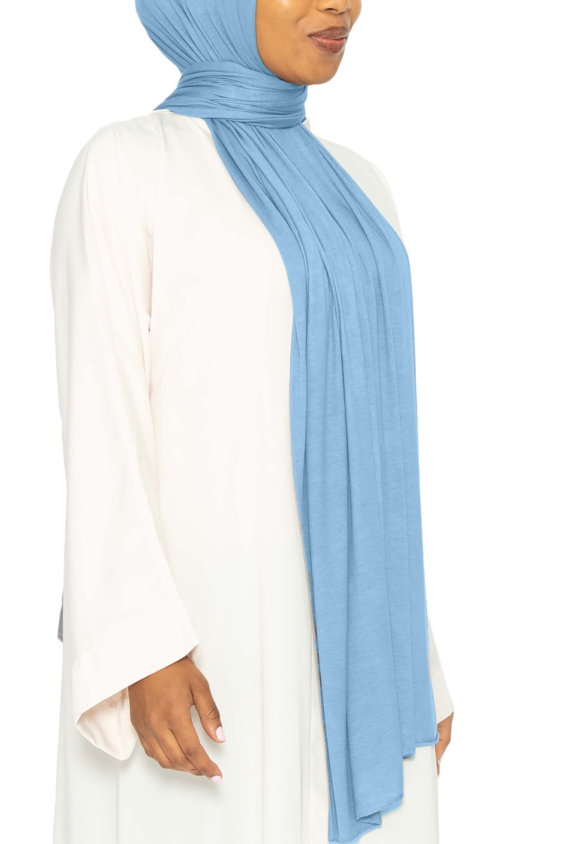 Jersey Hijab Azure | Al Shams Abayas 3