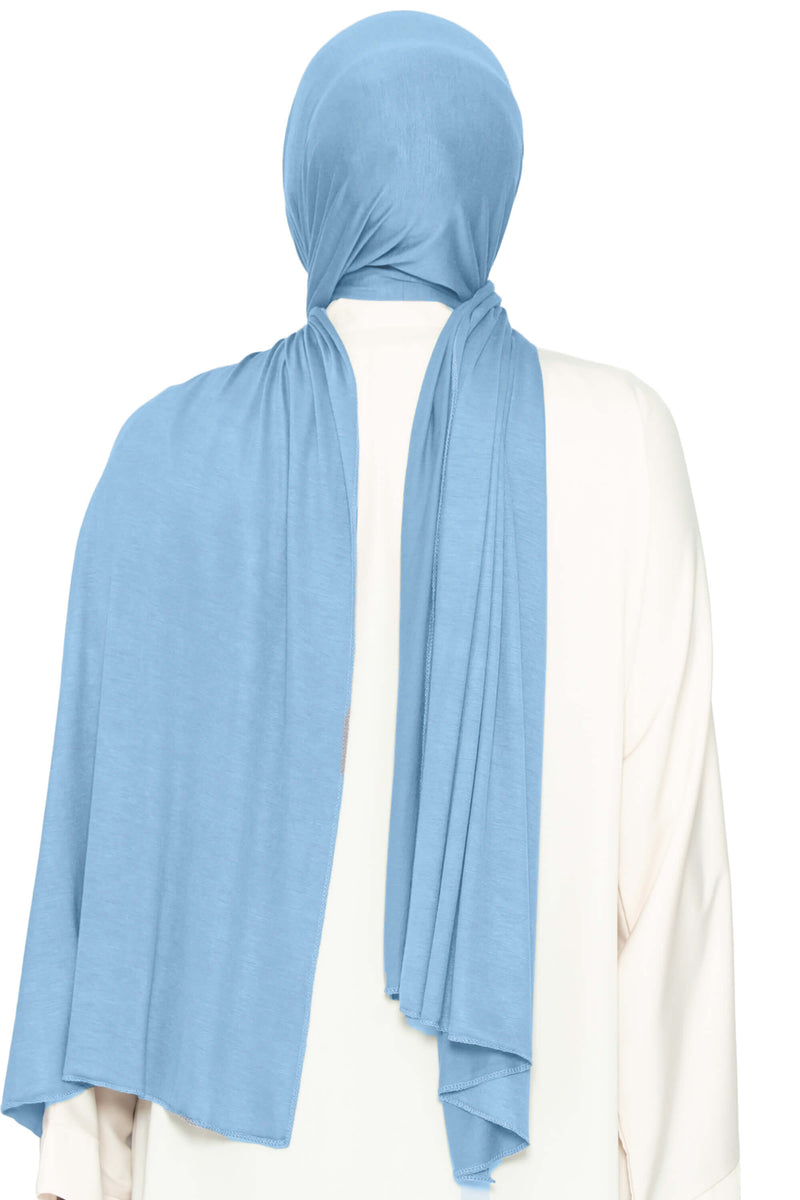 Jersey Hijab Azure | Al Shams Abayas 4