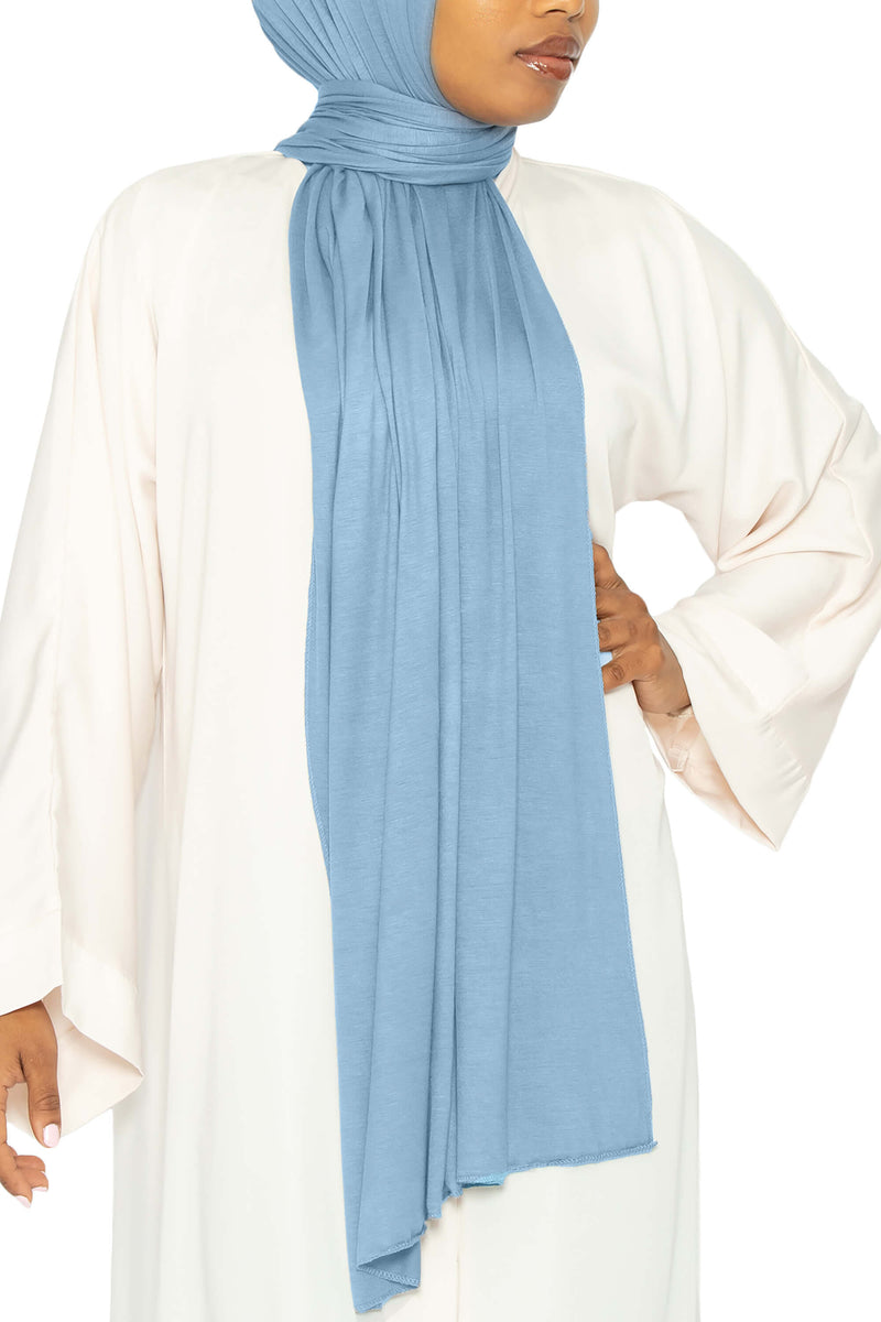 Jersey Hijab Azure | Al Shams Abayas 5