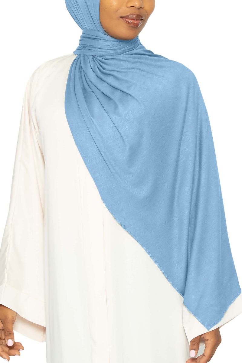 Jersey Hijab Azure | Al Shams Abayas 6