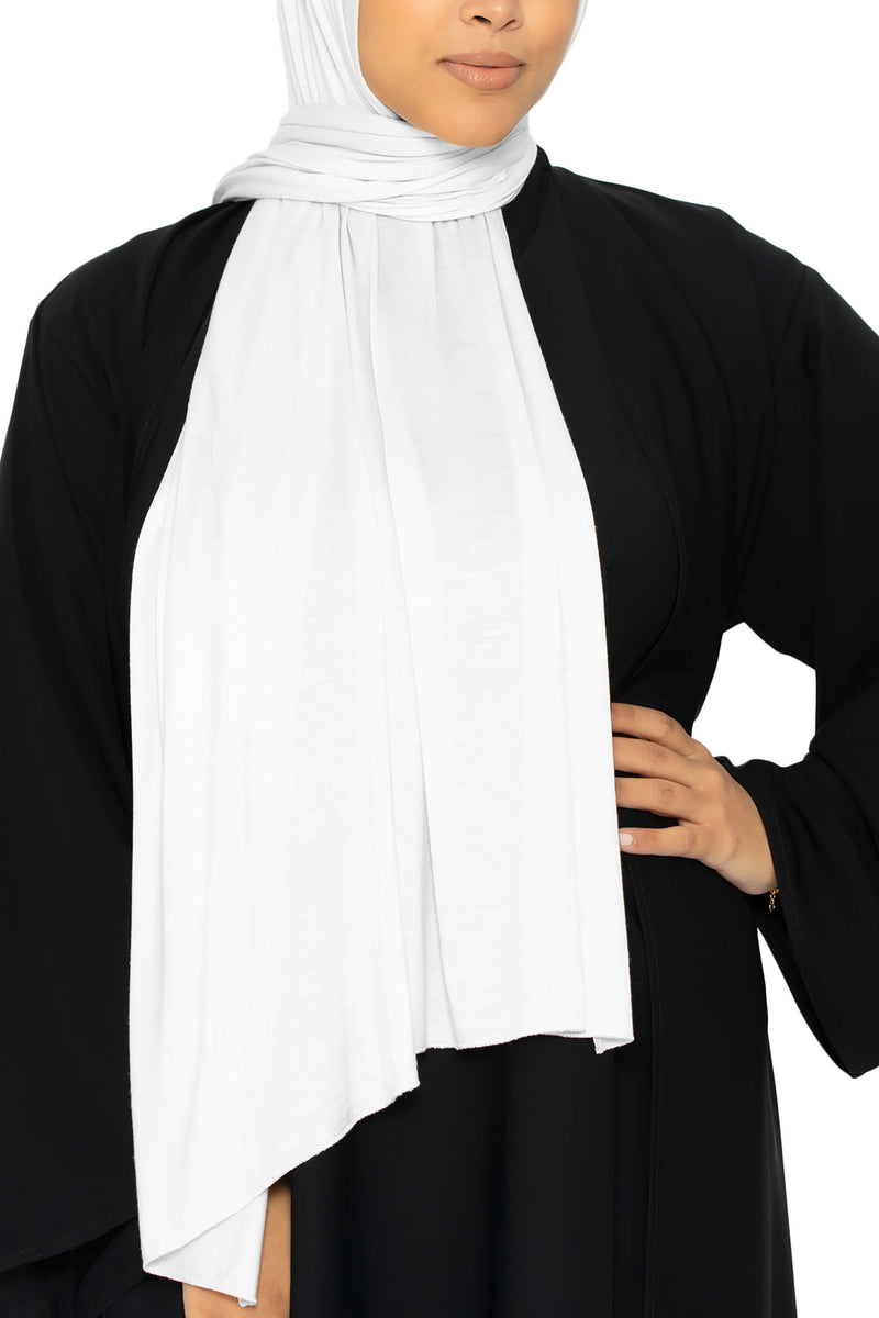 Jersey Hijab - White