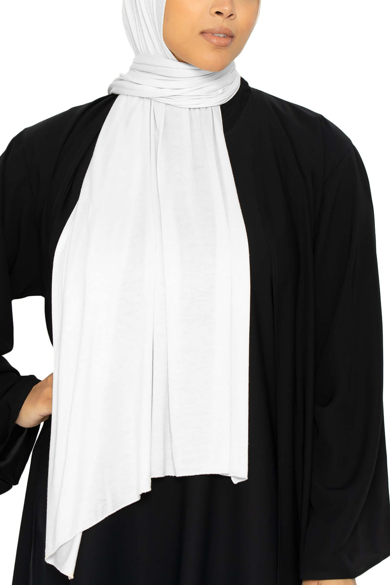 Jersey Hijab - White