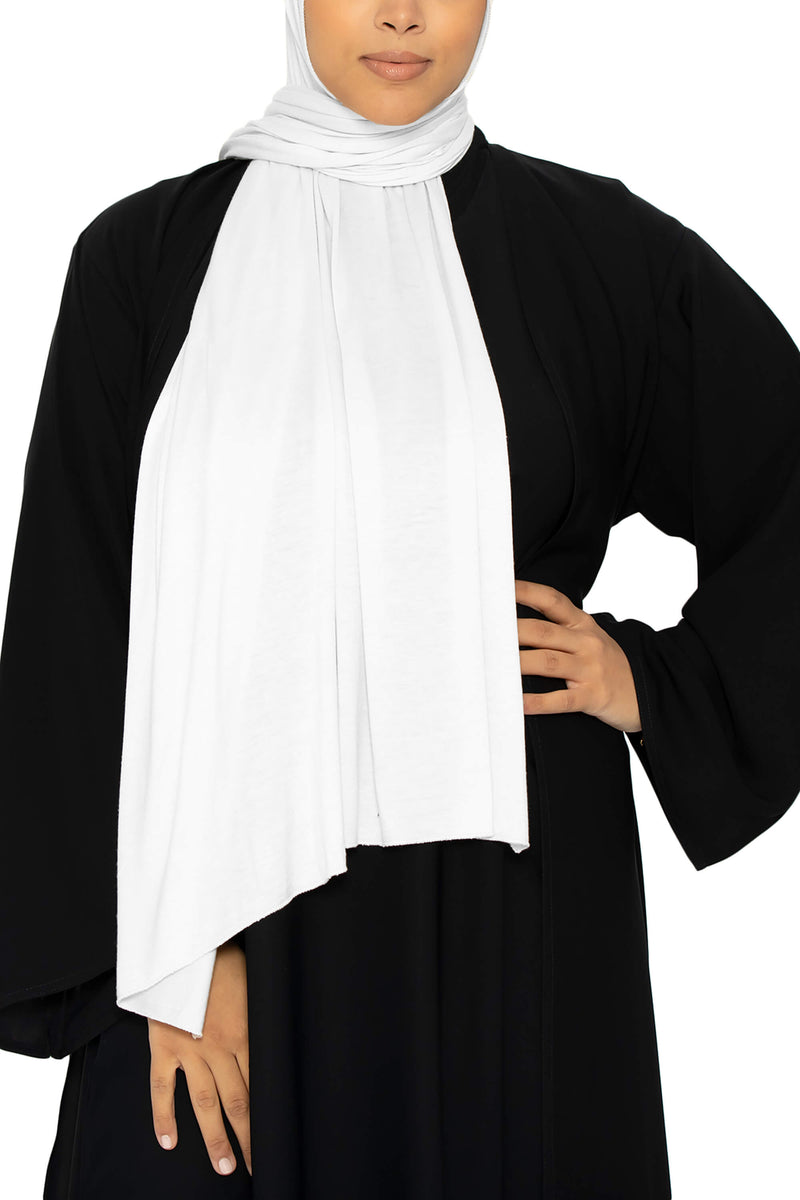 Jersey Hijab - White