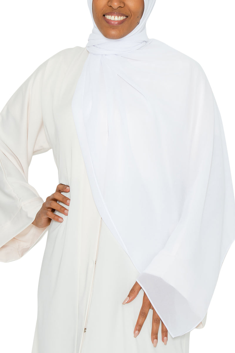 Essential Hijab White | Al Shams Abayas 1